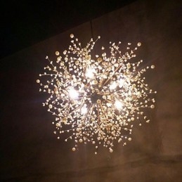 Modern Ljuskrona Fyrverkeri Vintage Smidesjärn Med 8 Lampor Chandelier Island Pendelbelysning Taklampa
