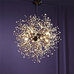 Modern Ljuskrona Fyrverkeri Vintage Smidesjärn Med 8 Lampor Chandelier Island Pendelbelysning Taklampa