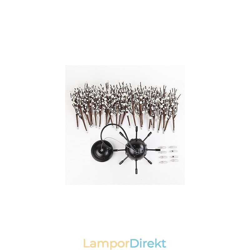 Modern Ljuskrona Fyrverkeri Vintage Smidesjärn Med 8 Lampor Chandelier Island Pendelbelysning Taklampa