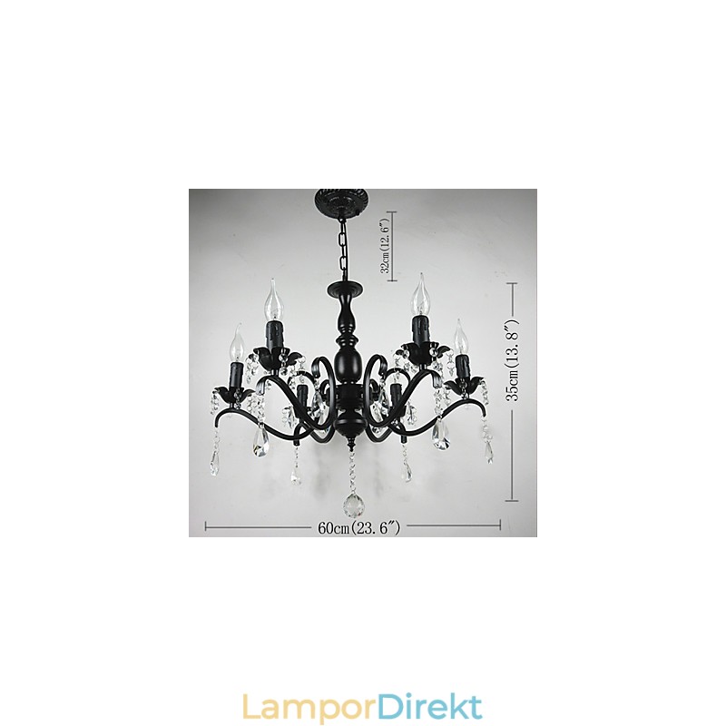 Ljuskrona Enkel Kristalljärn Ljusljus Dekoration Lampor Belysning