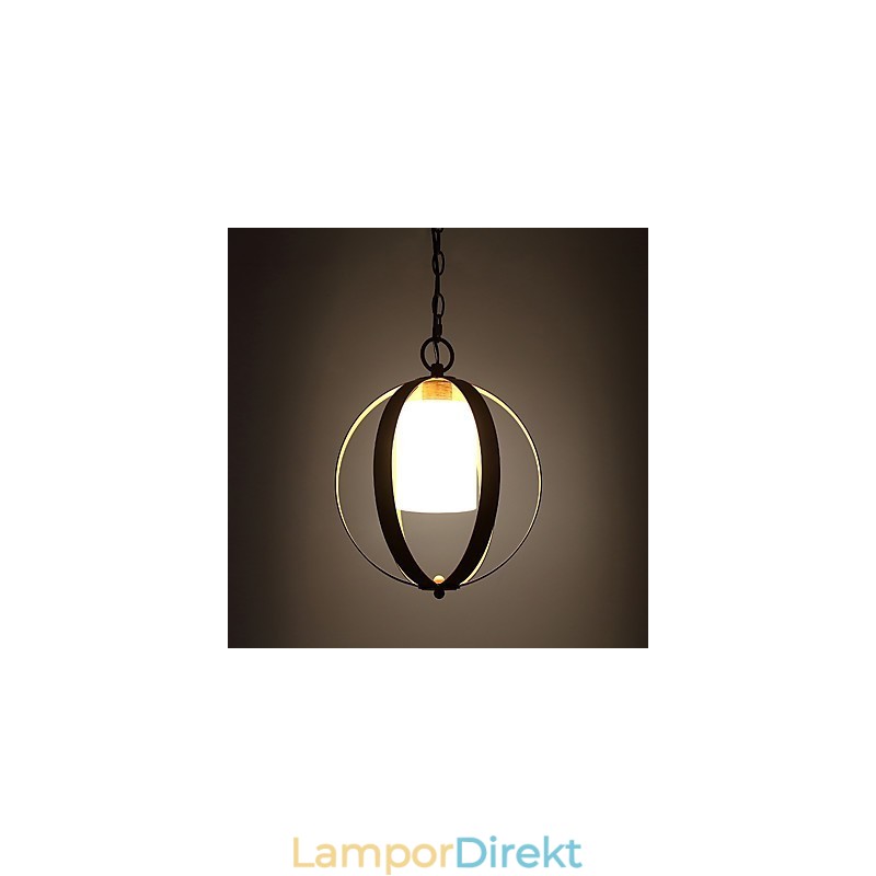 Loft Metall Amerikansk Industriell Stil Målning Färg Med Glas Europeisk Ljuskrona Lampa Inomhus Dekorera Pendellampa