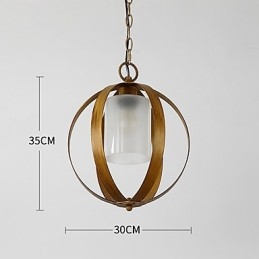 Loft Metall Amerikansk Industriell Stil Målning Färg Med Glas Europeisk Ljuskrona Lampa Inomhus Dekorera Pendellampa