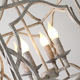 Vintage Metall Amerikansk Industriell Loftmålning Färg Europeisk Ljuskrona Lampa Inomhus Dekorera Hängande Lampa