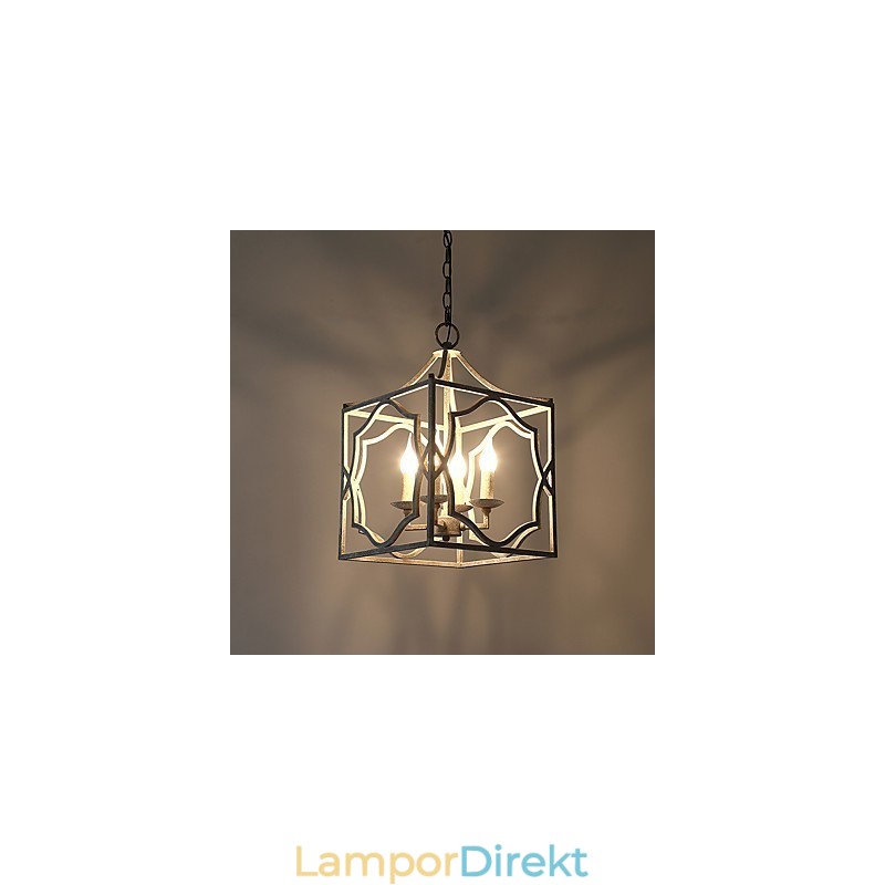 Vintage Metall Amerikansk Industriell Loftmålning Färg Europeisk Ljuskrona Lampa Inomhus Dekorera Hängande Lampa