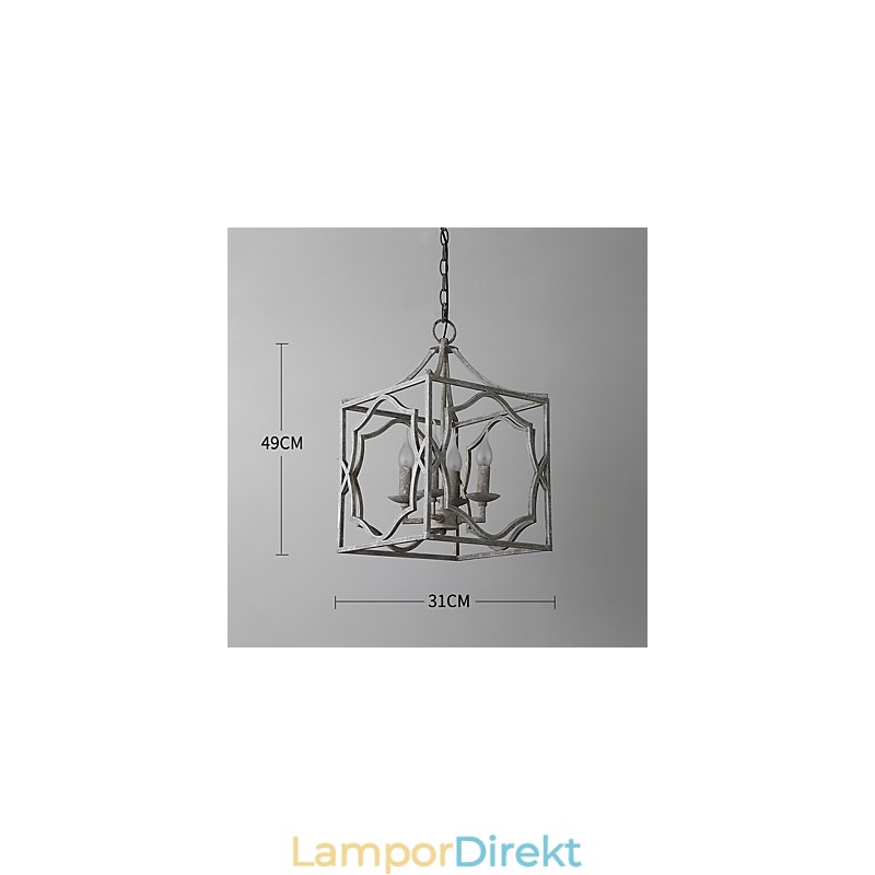 Vintage Metall Amerikansk Industriell Loftmålning Färg Europeisk Ljuskrona Lampa Inomhus Dekorera Hängande Lampa