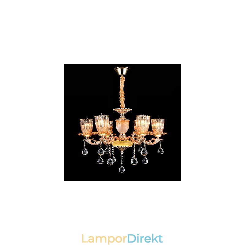 Modern Och Modern Traditionell Klassisk Zinklegeringsfunktion För Kristall I Mini-Stil Metall Taklampa
