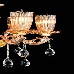 Modern Och Modern Traditionell Klassisk Zinklegeringsfunktion För Kristall I Mini-Stil Metall Taklampa