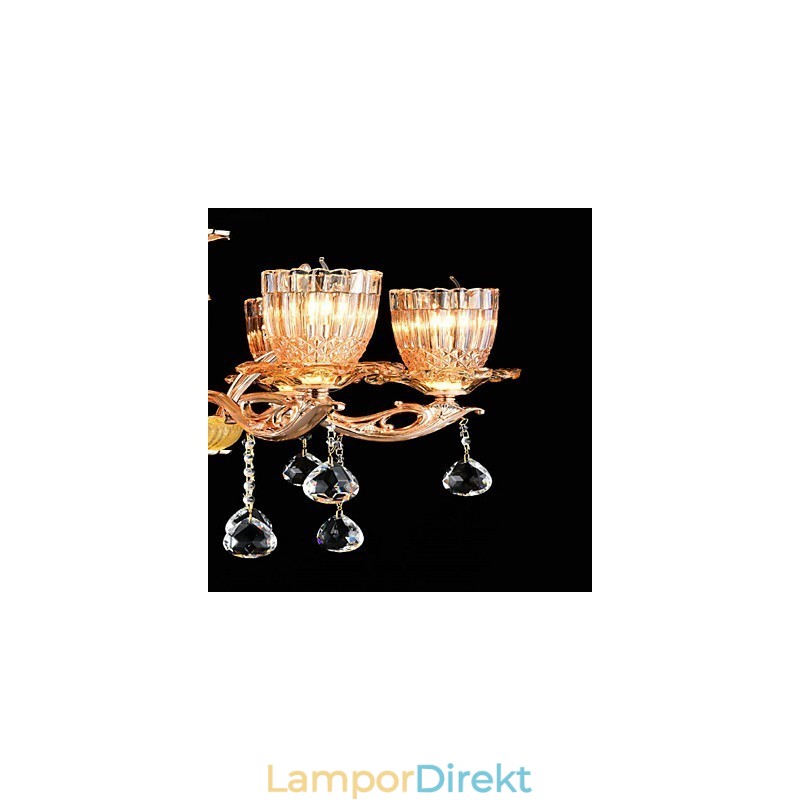 Modern Och Modern Traditionell Klassisk Zinklegeringsfunktion För Kristall I Mini-Stil Metall Taklampa