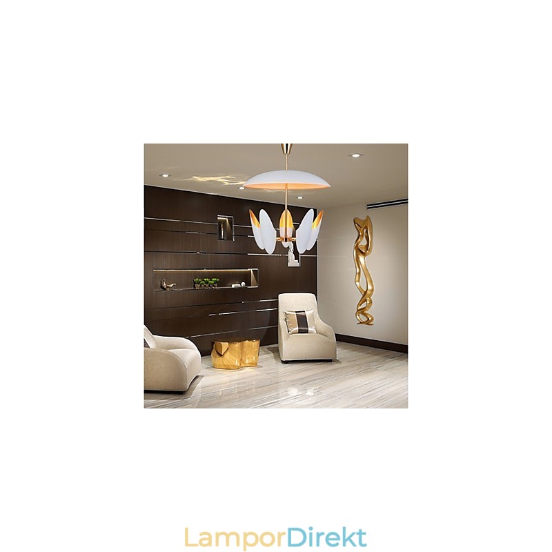 5 Ljus Ljuskrona Brief Art Modern Samtida Pendellampa