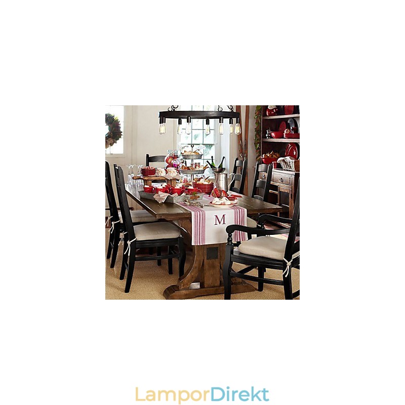 Pendellampa I Retrostil Med 8 Lampor