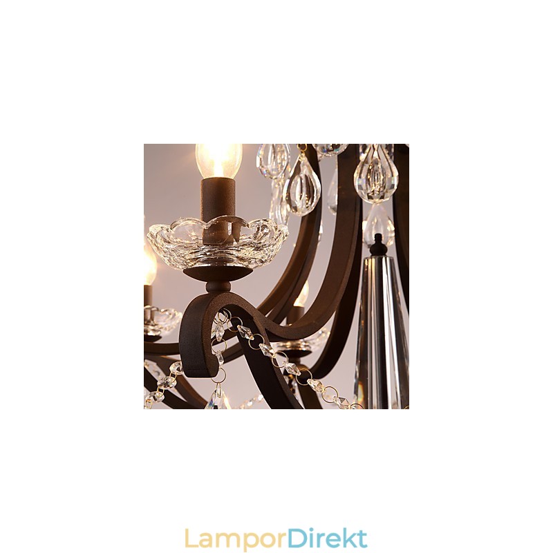 Ljus Kristallkrona Modern Samtida Traditionell Klassisk Rustik Lodge Vintage Retro Lykttrumma Lantmålning