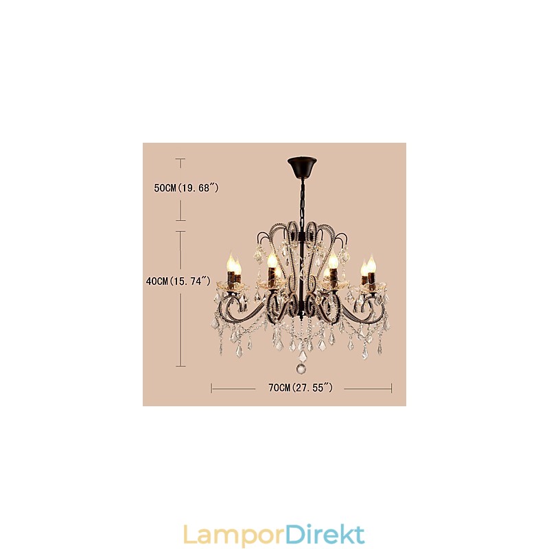 8 Ljus Kristallkrona Modern Samtida Traditionell Klassisk Rustik Lodge Vintage Retro