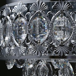 Elegant Modern Transparent Kristallkrona Med 4 Lampor