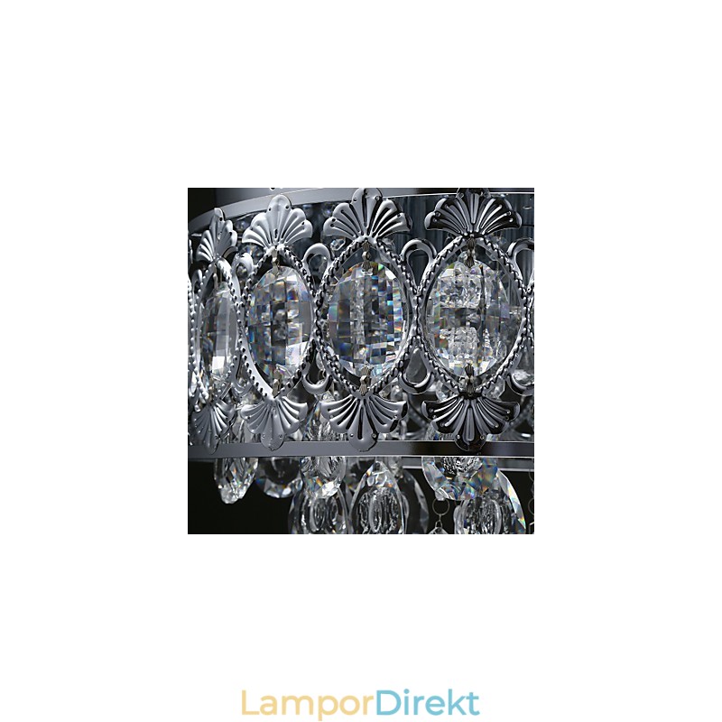 Elegant Modern Transparent Kristallkrona Med 4 Lampor