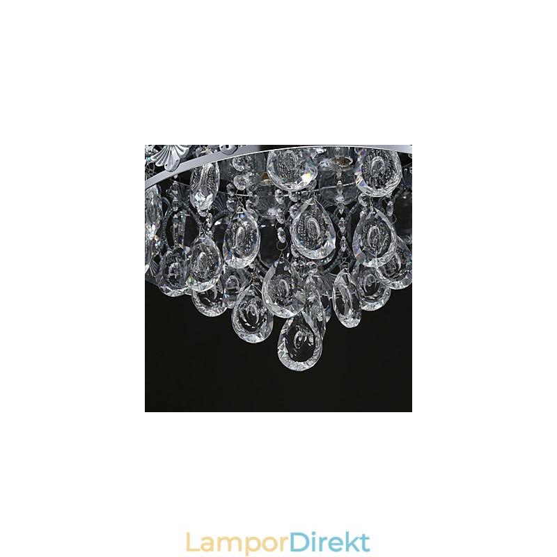 Elegant Modern Transparent Kristallkrona Med 4 Lampor