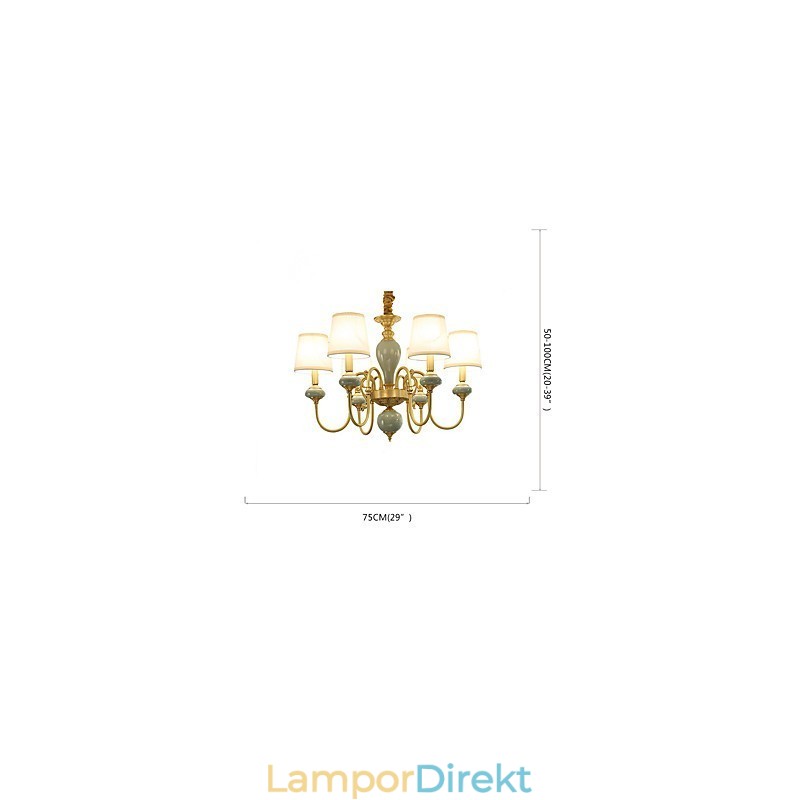 Ljuskrona Traditionell Klassisk Country Mässing Funktion För Mini Style Metal 6 Lampor