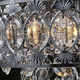 Elegant Modern Transparent Kristallkrona Med 4 Lampor