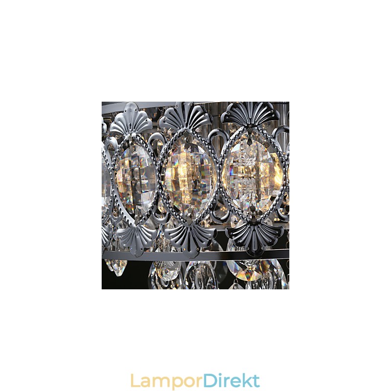 Elegant Modern Transparent Kristallkrona Med 4 Lampor