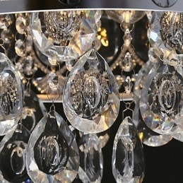Elegant Modern Transparent Kristallkrona Med 4 Lampor