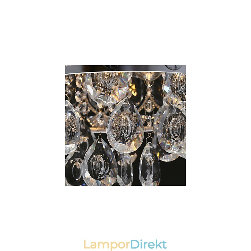 Elegant Modern Transparent Kristallkrona Med 4 Lampor