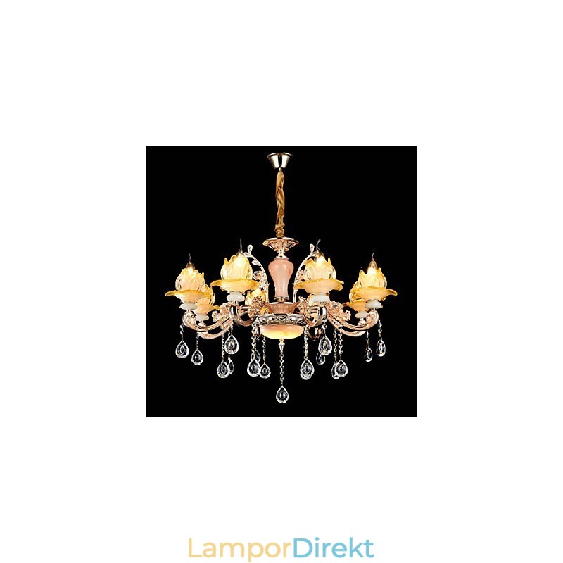 Modern Och Modern Traditionell Klassisk Zinklegeringsfunktion För Kristall I Mini-Stil Metall Taklampa