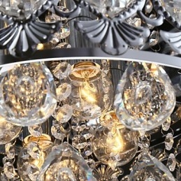 Elegant Modern Transparent Kristallkrona Med 4 Lampor