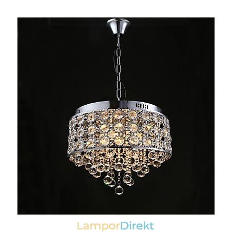 4 Ljus Solros K9 Transparent Kristallkrona 4 Ljus Solros K9 Transparent Kristallkrona