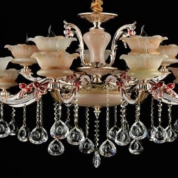 Pendelljus Zinklegering Funktion För Crystal Mini Style Metall Inomhus Butiker 15 Lampor