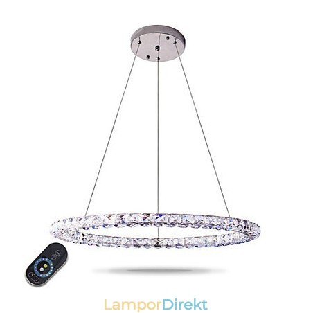 Modern Ring Kristall Pendellampa Modern Kristallkrona Taklampa Inomhuslampa Armaturer Dimbar Med Fjärrkontroll Modern Ring Kristall Pendellampa Modern Kristallkrona Taklampa Inomhuslampa Armaturer Dimbar Med Fjärrkontroll