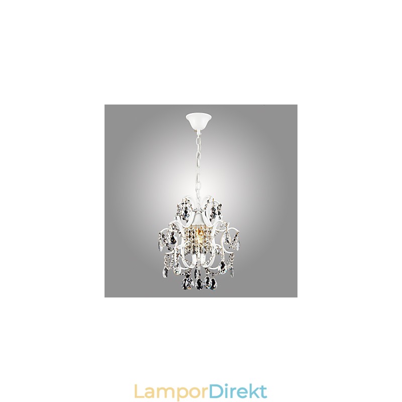 Järnmålningskrona Med Klarkristall Modern Belysningslampa