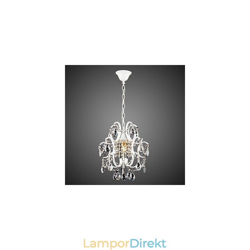 Järnmålningskrona Med Klarkristall Modern Belysningslampa