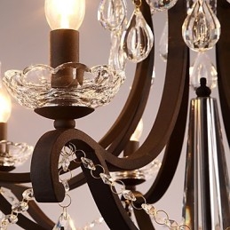 8 Ljus Kristallkrona Modern Samtida Traditionell Klassisk Rustik Lodge Vintage Retro Lantern Trumma Lantmålning