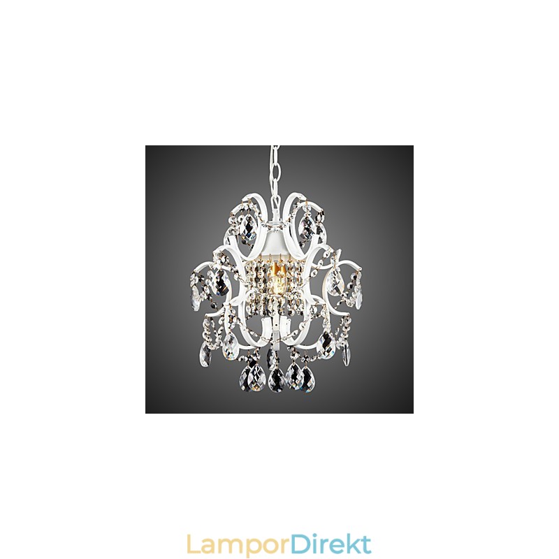 Järnmålningskrona Med Klarkristall Modern Belysningslampa