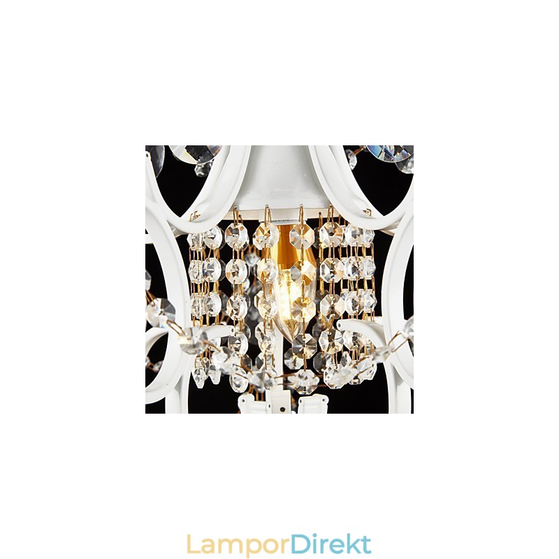 Järnmålningskrona Med Klarkristall Modern Belysningslampa