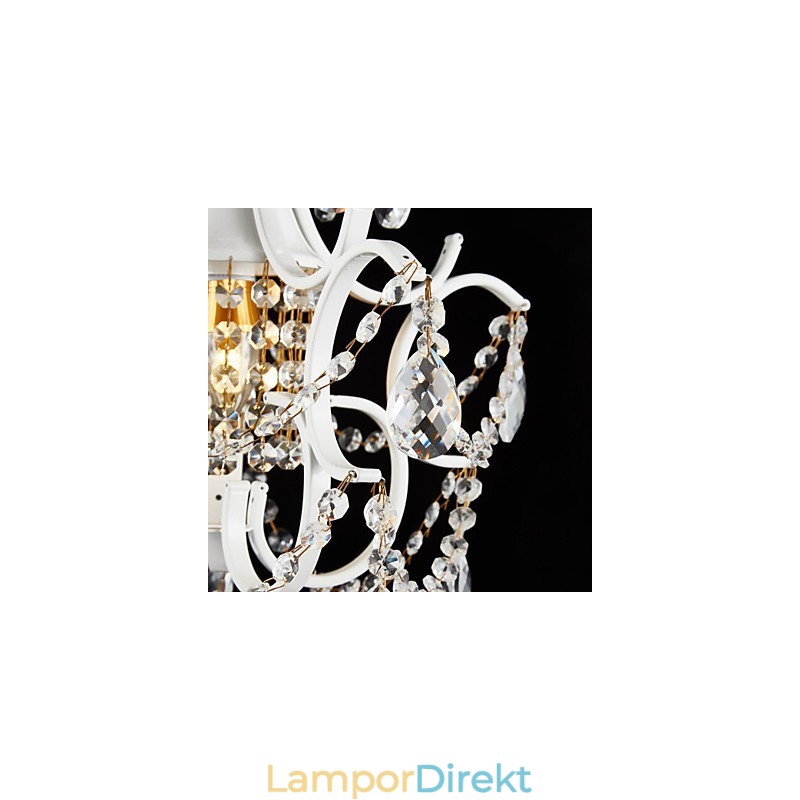 Järnmålningskrona Med Klarkristall Modern Belysningslampa