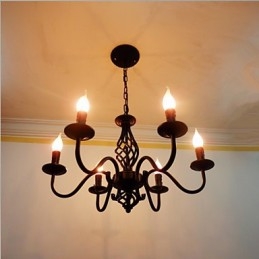 Konstnärlig Chic & Modern Other Feature För Candle Style Metal Indoors 6 Bulbs Ljuskrona