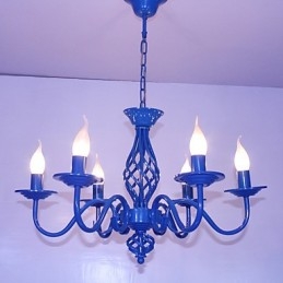Konstnärlig Chic & Modern Other Feature För Candle Style Metal Indoors 6 Bulbs Ljuskrona