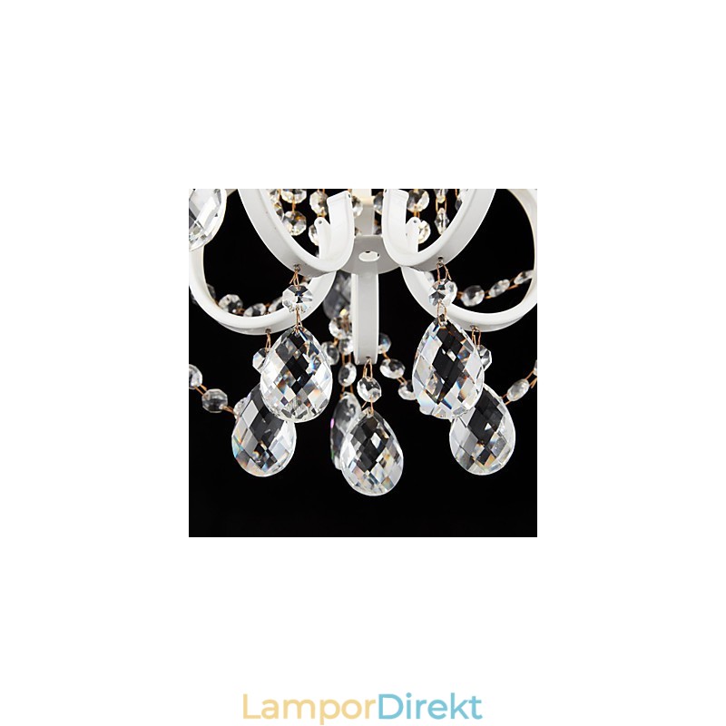 Järnmålningskrona Med Klarkristall Modern Belysningslampa