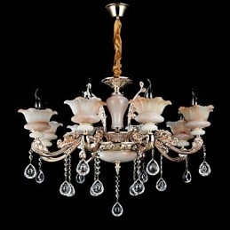 Modern Och Modern Traditionell Klassisk Zinklegeringsfunktion För Kristall I Mini-Stil Metall Taklampa