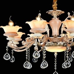Modern Och Modern Traditionell Klassisk Zinklegeringsfunktion För Kristall I Mini-Stil Metall Taklampa
