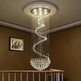 Moderna Kristalltak Ljuskrona Ljus Inomhus Hängande Lampa Deco Belysningsarmaturer