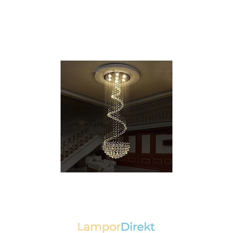 Moderna Kristalltak Ljuskrona Ljus Inomhus Hängande Lampa Deco Belysningsarmaturer