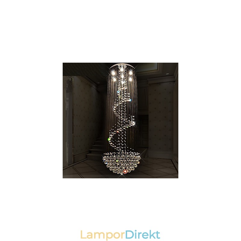 Moderna Kristalltak Ljuskrona Ljus Inomhus Hängande Lampa Deco Belysningsarmaturer