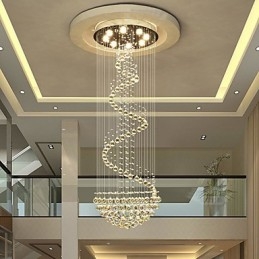 Moderna Kristalltak Ljuskrona Ljus Inomhus Hängande Lampa Deco Belysningsarmaturer