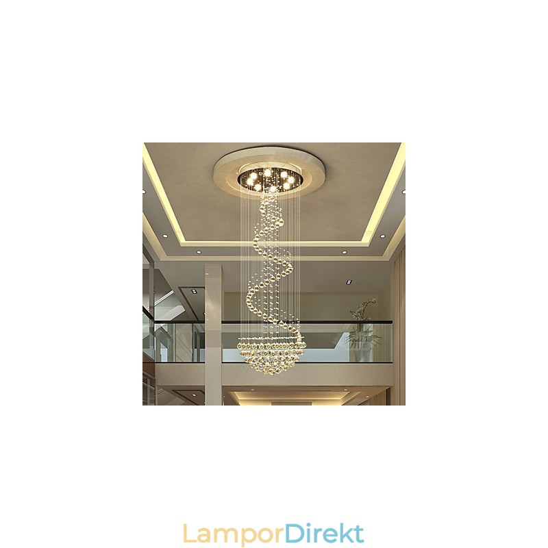 Moderna Kristalltak Ljuskrona Ljus Inomhus Hängande Lampa Deco Belysningsarmaturer