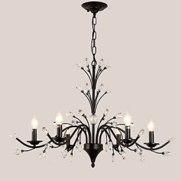 6 Ljus Kristallkrona Modern Samtida Traditionell Klassisk Vintage Retro Country Målning Funktion