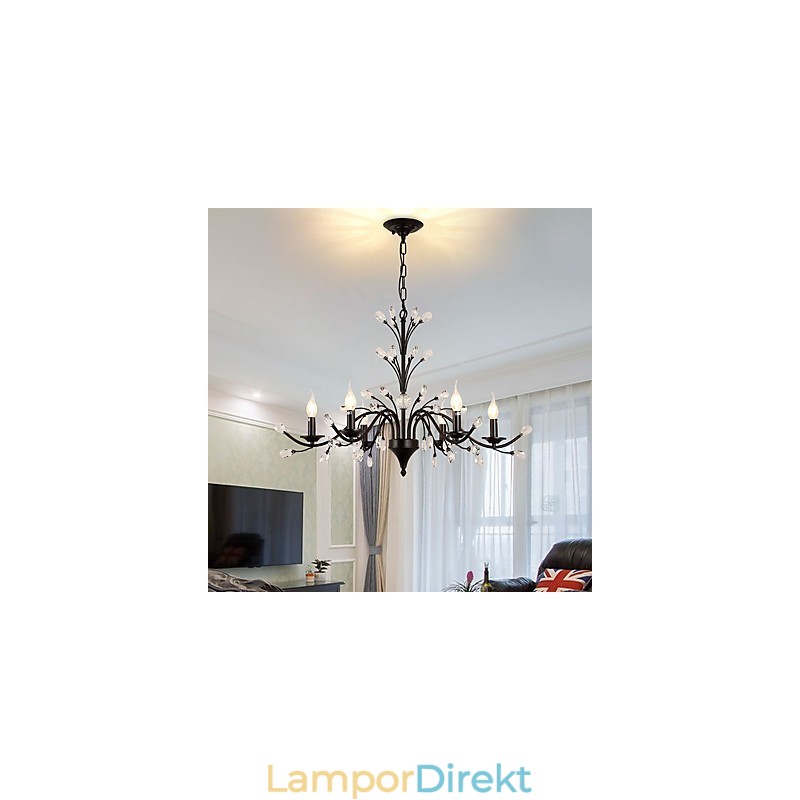 6 Ljus Kristallkrona Modern Samtida Traditionell Klassisk Vintage Retro Country Målning Funktion