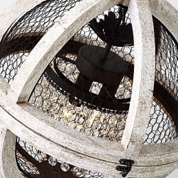 Vintage Metall Amerikansk Industriell Loftmålning Färg Trä Ljuskrona Lampa Inomhus Dekorera Hängande Lampa