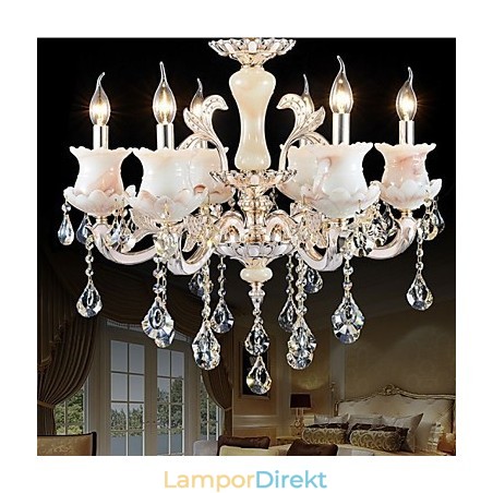 Europeisk Stil Zinklegering Ljus Kristall Hängande Lampa Europeisk Stil Zinklegering Ljus Kristall Hängande Lampa