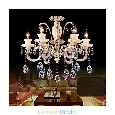 European High Grade Jade Crystal Pendellampa Atmosfär Zink Alloy Pendellampa Ljus Kristalllampa